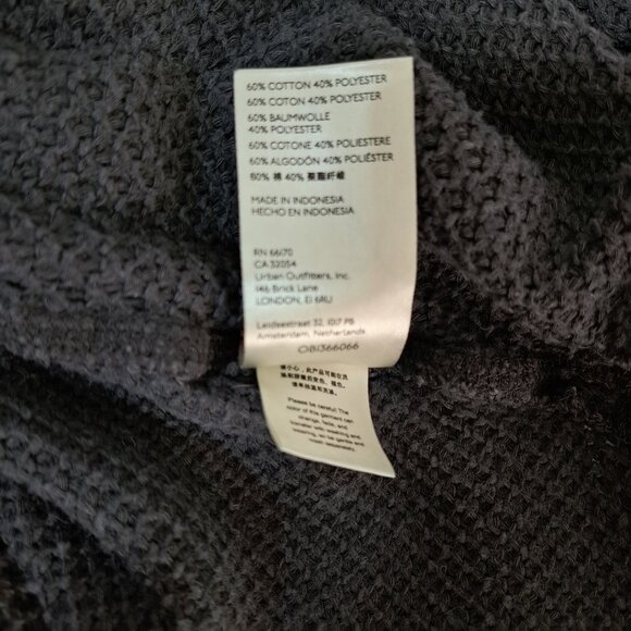 Free People Women's She's A Keeper Boho Top Charcoal Gray Long Sleeve Oversize S - Picture 9 of 9